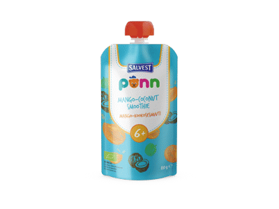 PONN ekologiška mangų ir obuolių tyrė su kokosų gėrimu, 110 g (6 mėn.)