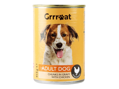 Ėdalas šunims GRRREAT, gab.su višt.415 g