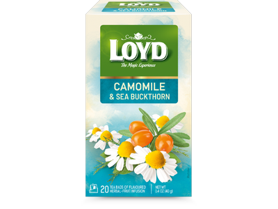 Vaisinė arbata LOYD, ramunėlių ir šaltalankių skonio, 20 x 2g