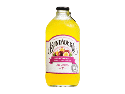 Gaivusis gėrimas BUNDABERG, gazuotas, pasiflorų sk., 375 ml