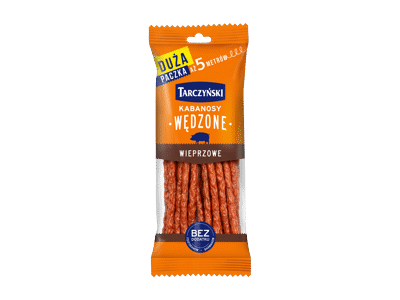 Karštai rūkytos KABANOS kiaulienos dešrelės, II r., 220 g