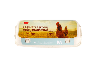 Laisvai laikomų vištų kiaušiniai RIMI,10 vnt.