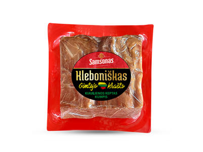Keptas KLEBONIŠKAS kiaulienos kumpis su oda, a. r., 1 kg