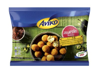 Šaldyti sūrio rutuliukai AVIKO su Chalapos paprikomis, 300 g