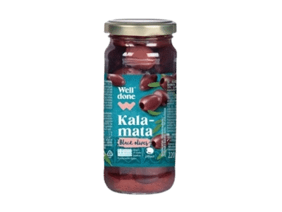 Juodosios alyvuogės KALAMATA WELL DONE, 220 g