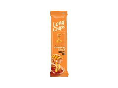 Traškus užkandis LONG CHIPS, medaus ir barbekiu skonio, 75 g