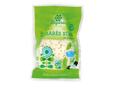 Varškės sūris su kmynais ŽAGARĖS, 14%, 1 kg