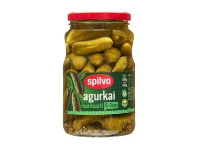 Marinuoti agurkai SPILVA, 1600 g / 900 g