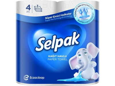 Tualetinis popierius SELPAK, 3 sluoksniai, 18.6 metrai, 150 lapelių, 4 vnt.