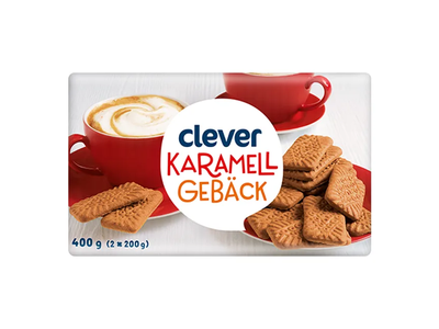 Karameliniai sausainiai CLEVER, 400 g