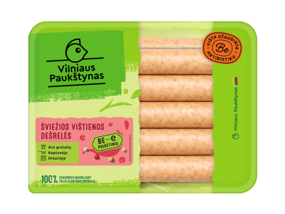 Šviežios vištienos dešrelės be pridėtinių E, 400 g