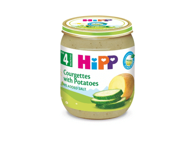 Ekologiška cukinijų tyrelė HIPP su bulvėmis (nuo 4 mėn.), 125 g