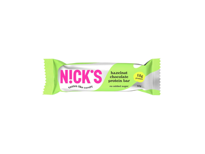 Baltyminis batonėlis su lazdyno riešutų kremu NICK'S, 50g