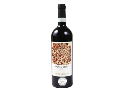 Saus. raud. vynas VALPOLICELLA, 13 %, 0,75 l