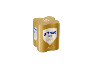 Alus UTENOS Auksinis, 5,0 %, skard., 4 x 568 ml