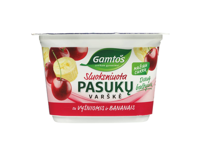 Pasukų varškė su vyšn.ban., GAMTOS, 2 %, 130g