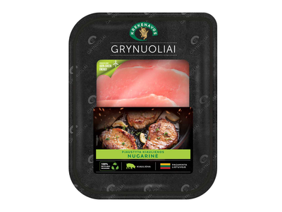 Pjaustyta kiaulienos nugarinė GRYNUOLIAI, 360g
