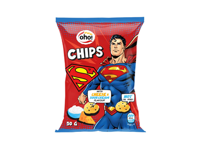 Sūrio, griet. sk. traškuč. SUPERMAN OHO, 50 g