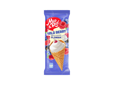 Plombyras MIO&RIO su miško uogų įdaru, vanilės skonio, 120 g
