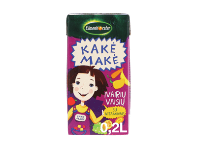 Įvairių vaisių sulčių gėrimas ELMENHORSTER (KAKĖ MAKĖ), 200 ml