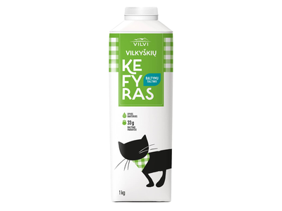 VILKYŠKIŲ kefyras, 2,5 % rieb., 1 kg