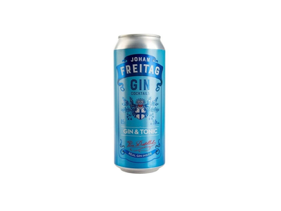 Alkoholinis kokteilis JOHAN FREITAG Gin & Tonic, 5%, 500 ml