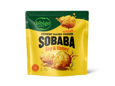 Koriejietiško stiliaus Sobaba vištienos gabaliukai BIBIGO, su soja ir medumi, 250 g