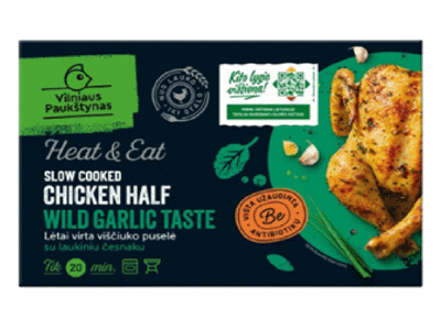 Lėtai virta višč. puselė HEAT & EAT su laukin. česnak., a.r., 1 kg