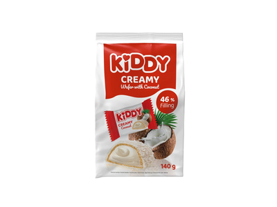 Saldainiai KIDDY CREAMY COCONUT, 140 g