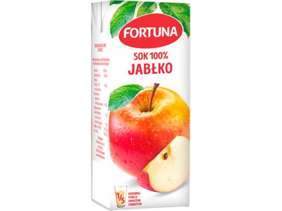 Obuolių sultys FORTUNA, 100%, 0,2 l
