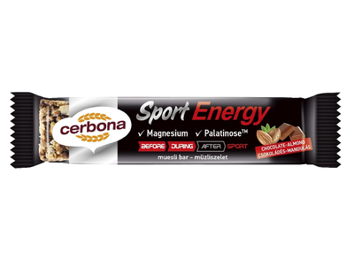 Dribsnių batonėlis CERBONA, Sport Energy,  su sėklomis, vaisiais ir magniu, 35g