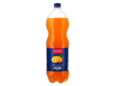 Gazuotas gaivusis gėrimas RASA, apelsinų skonio, 2 l D