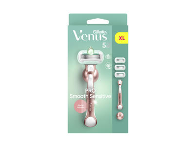 Skustuvas VENUS Extra Smooth Sensitive Platinum Rosegold, 3 galvutės