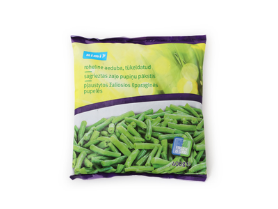 Pjaustytos žal. šparaginės pupelės RIMI, 400g