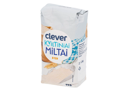 Kvietiniai miltai CLEVER 812 D, 2 kg