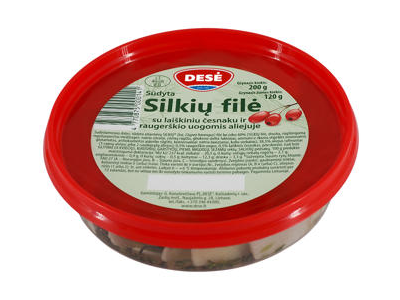 Silkių filė gabaliukai su laiškiniais česnakais, raugerškio uogomis, 200 g