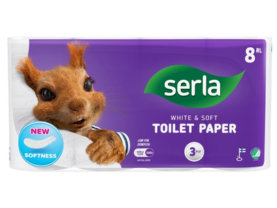 Tualetinis popierius Serla, 3 sl, 8 vnt.