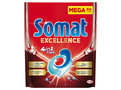 Indaplovių tabletės SOMAT Excellence 4in1 50vnt 