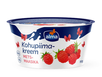 Varškės desertas VALIO ALMA su žemuogėmis, 6%, 150 g
