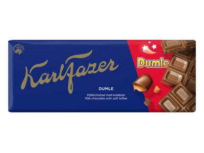 Pieninis šokoladas KARL FAZER su karamelės gabaliukais, 180 g