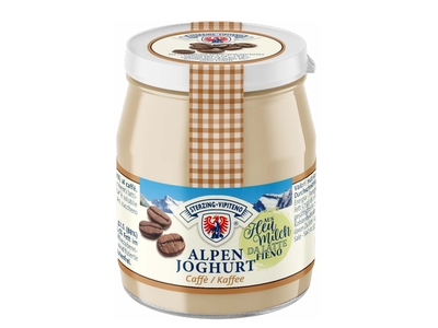 Jogurtas, VIPITENO, ALPEN, kavos skonio, stikliniame indelyje, 150 g