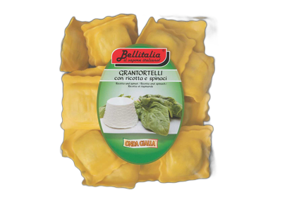 Kiaušininiai makaronai su rikotos ir špinatų įdaru BELLITALIA, 250g