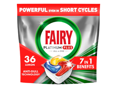 Indų pl. kaps. FAIRY PL. PLUS LEMON, 36 vnt.