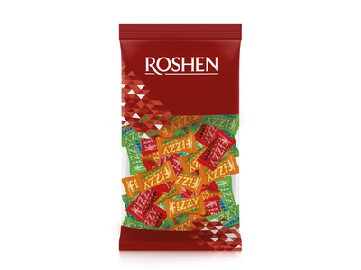 Karameliai saldainiai ROSHEN Fizzy boom, su milteliniu įdaru, 8%, 1 kg