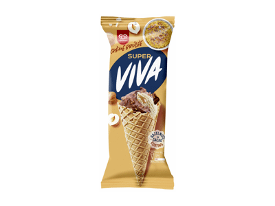 Valgomieji ledai SUPER VIVA su krembriulė skonio įdaru, 100 g