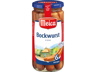 Virtos dešrelės MEICA Bockwurst, stiklainyje, I r., 380g/180g