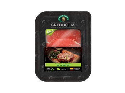 Švežia kiaulienos sprandinė GRYNUOLIAI, be kaulo, 360 g