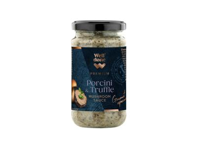 Trumų padažas WELL DONE PREMIUM su miško grybais, 180 g