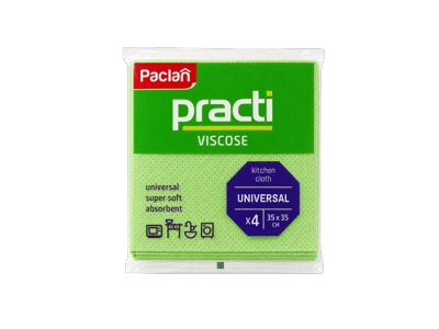 Universalios viskozės šluostės PACLAN Practi, 4 vnt.