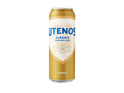 Alus UTENOS, 5 %, 0,568 l skardinėje